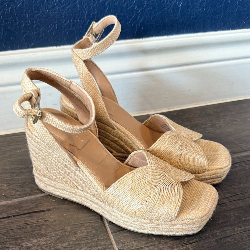 Kelly & Katie Tan Wedge Sandals